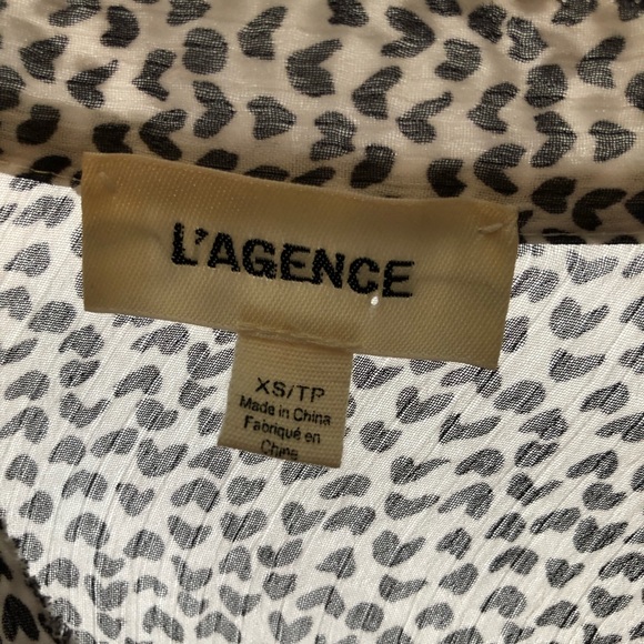 L’agence XS Nadine ruffled heart blouse sheer - Picture 8 of 12